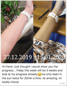 Tiffany Green Tan testimonial
